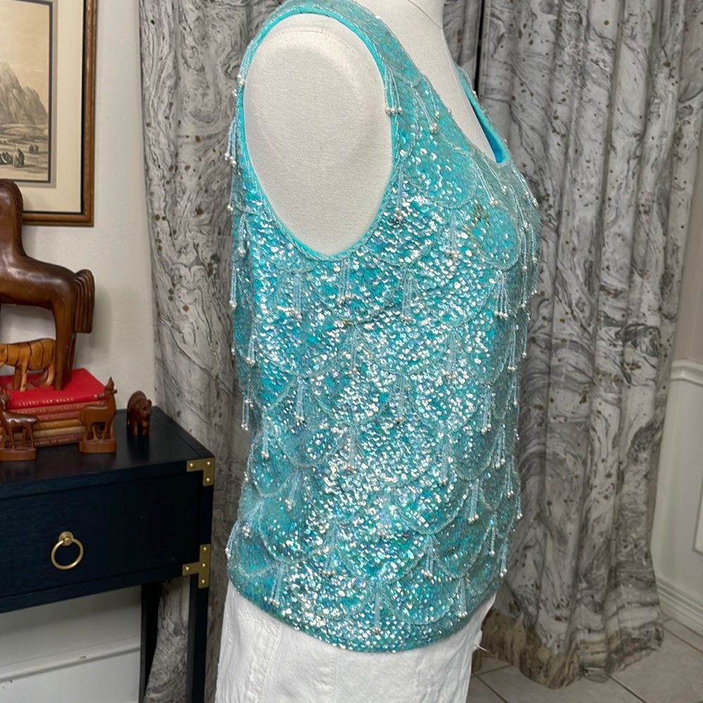 Vintage Cardell Incredible sequin and beaded tank 🤩 - Picture 3 of 10